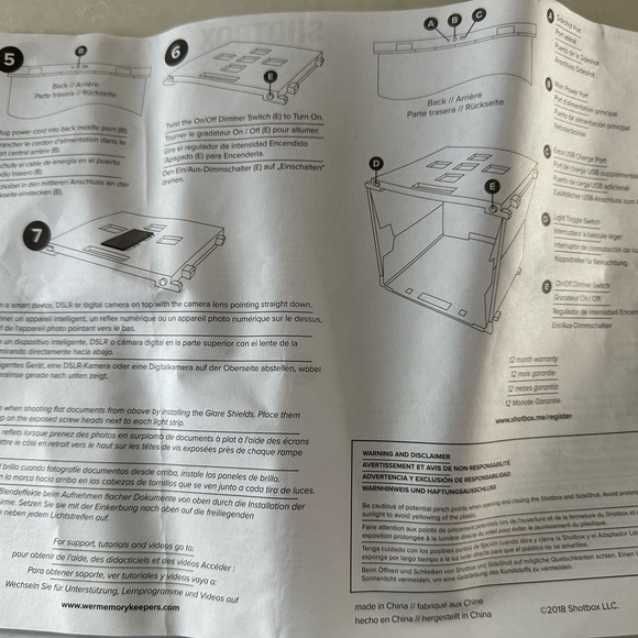 We R Memory Keepers Shotbox, Sideshot arm with lights and backdrops - Picture 8 of 10